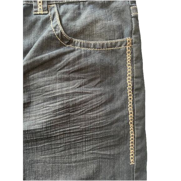 Rare Vintage Pelle Pelle Jeans Size Tag 42x34 Wide Leg Dark Wash Denim Hip Hop - Picture 5 of 8